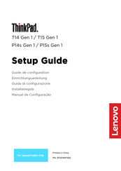 Lenovo ThinkPad T15s Gen 1 Einrichtungsanleitung