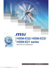 MSI H55M-E23-Serie Bedienungsanleitung