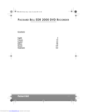 Packard Bell EDR 2000 Benutzerhandbuch