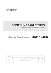 Oppo BDP-103EU Bedienungsanleitung