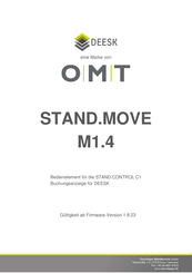 omt DEESK STAND.MOVE M1.4 Bedienungsanleitung