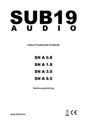 SUB19 Audio SN A 0.8 Bedienungsanleitung