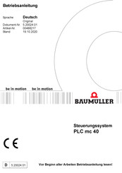 Baumuller PLC mc 40 Betriebsanleitung