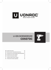 VONROC CD507DC Bersetzung Der Originalbetriebsanleitung