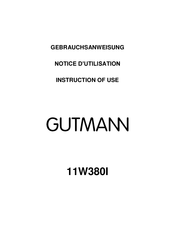 GUTMANN 11W380I Gebrauchsanweisung