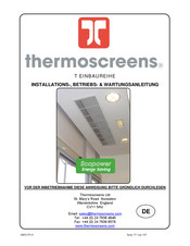 Thermoscreens Top.Line T Serie Installations-, Betriebs- & Wartungsanleitung