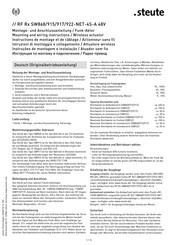 steute RF Rx SW917-NET-4S-A 48V Montage- Und Anschlussanleitung