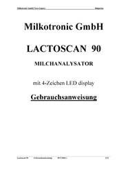Milkotronic LACTOSCAN 90 Gebrauchsanweisung