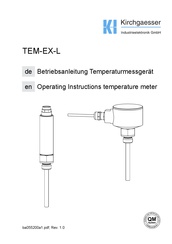 kirchgaesser TEM-EX-L1 A00 B4A Betriebsanleitung