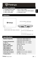 Prestigio PCB01080 Kurzanleitung