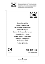 Team Kalorik TKG DKP 1002 Gebrauchsanleitung