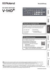 Roland V-1HD+ Kurzanleitung