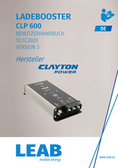 Clayton Power CLP 600 Benutzerhandbuch