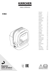 Kärcher K Mini 1.600 Serie Originalbetriebsanleitung