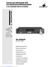 Monacor PA-2406CD Bedienungsanleitung