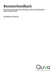 SUTER inox technik Quva QV1000/20 Benutzerhandbuch