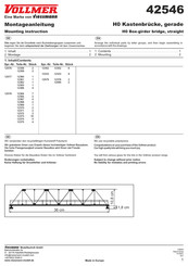 Viessmann Vollmer 42546 Montageanleitung