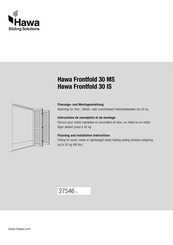HAWA Frontfold 30 IS Planungs- Und Montageanleitung