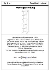 BMG Möbel OFFICE EDITION Montageanleitung