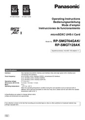 Panasonic RP-SMGT64GAK Bedienungsanleitung