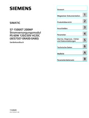 Siemens PS 60W 120/230V AC/DC Gerätehandbuch
