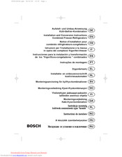 Bosch KGS 36N00 Aufstell- Und Umbau-Anweisung