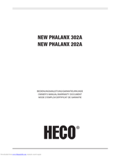 Heco NEW PHALANX 202A Bedienungsanleitung/Garantieurkunde