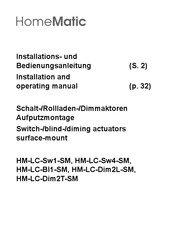 HomeMatic HM-LC-Bl1-SM Installations- Und Bedienungsanleitung