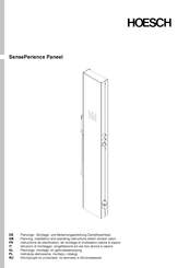 HOESCH SensePerience Planungs-, Montage- Und Bedienungsanleitung