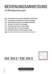 Küppersbusch EGE 304.0 Bedienungsanweisung Mit Montageanweisungen