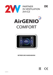 2VV AirGENIO COMFORT Betrieb Und Handhabung