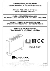 Sabiana FSE 2 Installationsbedienungs- Und Wartungsanleitung