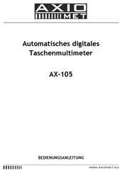 AXIOMET AX-105 Bedienungsanleitung