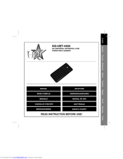 HQ HQ-UBT-4400 Anleitung