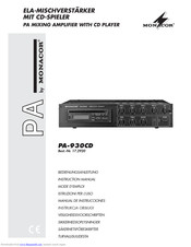 Monacor PA-930CD Bedienungsanleitung