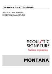 Acoustic Signature MONTANA Bedienungsanleitung