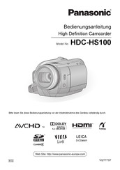 Panasonic HDC-HS100 Bedienungsanleitung