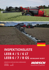 HORSCH LEEB 6 / 7 / 8 GS Bedienungsanleitung