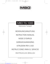 MBO TG 1000 Bedienungsanleitung