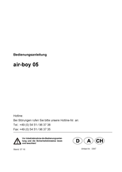 Boyens Backservice air-boy 05 Bedienungsanleitung