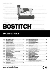 Bostitch TU-216-2330K-E Anleitung