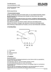 Jung FUS 22 UP Bedienungsanleitung