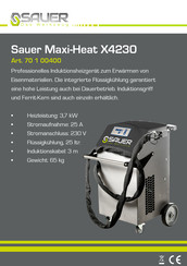 Sauer Maxi-Heat X4230 Bedienungsanleitung