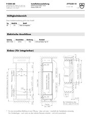 V-Zug Perfect 10/6 Installationsanleitung