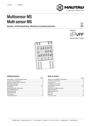 Hautau MS Montage- Und Betriebsanleitung