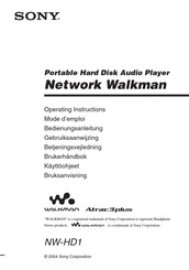 Sony Network Walkman NW-HD1 Bedienungsanleitung