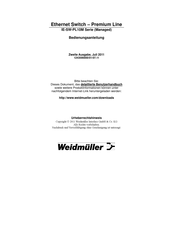 Weidmuller IE-SW-PL10M Serie Bedienungsanleitung
