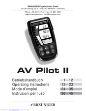 Brauniger AV Pilot II Betriebshandbuch