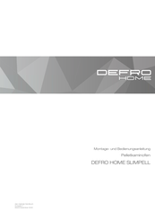 Defro Home SLIMPELL Montage- Und Bedienungsanleitung