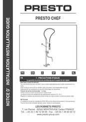Presto CHEF Serie Installationsanleitung